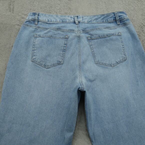 Lane Bryant Jeans Womens Size 16 Blue Mid-Rise-Rise Boyfriend Capri 24.5" Inseam - Picture 13 of 16